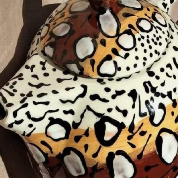 FUN & Classic Leopard, Cheetah Animal Print patterned Ceramic Art Teapot - Picture 3 of 9